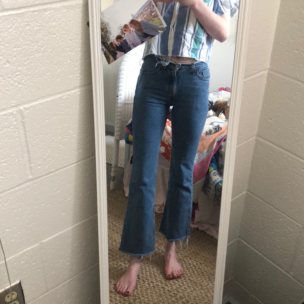 Vintage Levi’s with customized distressing